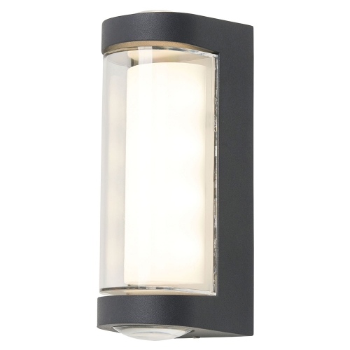 Forum Lighting ZN-44219-ANTH Anak Anthracite IP54 2x1W+ 3W CCT Up + Down LED Tubular Wall Light With Clear Diffuser 240V