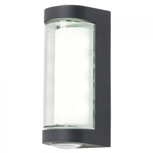 Forum Lighting ZN-44219-ANTH Anak Anthracite IP54 2x1W+ 3W CCT Up + Down LED Tubular Wall Light With Clear Diffuser 240V