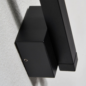 Forum Lighting ZN-44223-BLK Bardi Black IP54 10W LED Linear Wall Light With Cool White 4000K LEDs 240V Height: 690mm | Width: 58mm | Proj: 62mm