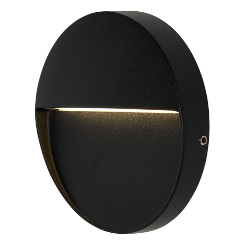 Forum Lighting ZN-44236-BLK Onza Black IP54 3W 118Lm Small Round LED Guide Light With Cool White 4000K LEDs 240V Diameter: 110mm | Proj: 20mm