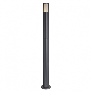 Forum Lighting ZN-44260-ANTH Muto Anthracite IP44 Adjustable Height Ribbed GU10 Post Light With Opal Diffuser  - Requires 1 x 7W GU10 LED Lamp 240V Height: 300mm/600mm/900mm