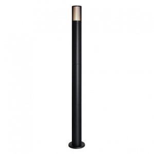 Forum Lighting ZN-44260-BLK Muto Black IP44 Adjustable Height Ribbed GU10 Post Light With Opal Diffuser  - Requires 1 x 7W GU10 LED Lamp 240V Height: 300mm/600mm/900mm