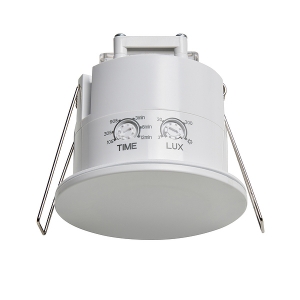 Forum Lighting ZN-44371 Tera White 360° | 2.5m-3m Recessed Round Human Presence Detector With Adjustable Lux Level IP54 240V