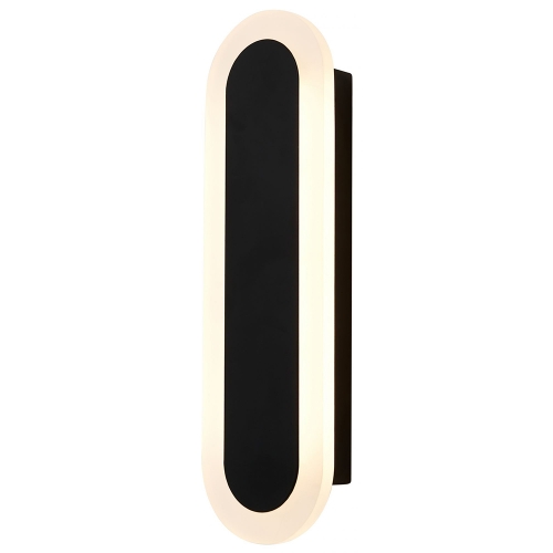 Forum Lighting ZN-44553-BLK Ren Black IP65 10W CCT LED Linear Wall Light 240V Height: 300mm | Width: 90mm | Proj: 45mm