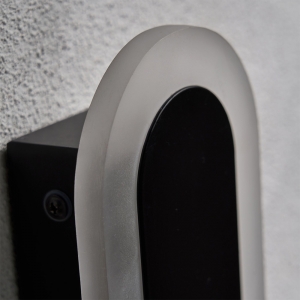 Forum Lighting ZN-44553-BLK Ren Black IP65 10W CCT LED Linear Wall Light 240V Height: 300mm | Width: 90mm | Proj: 45mm
