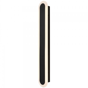 Forum Lighting ZN-44554-BLK Ren Black IP65 16W CCT LED Linear Wall Light 240V Height: 600mm | Width: 90mm | Proj: 45mm