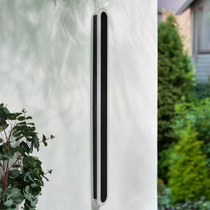 Forum Lighting ZN-44555-BLK Ren Black IP65 24W CCT LED Linear Wall Light 240V Height: 900mm | Width: 90mm | Proj: 45mm