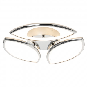 Forum Lighting SPA-41053-CHR Denver Chrome IP44 27W 1425Lm 3-Light LED Flush Bathroom Ceiling Light With Warm White 3000K LEDs