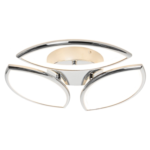 Forum Lighting SPA-41053-CHR Denver Chrome IP44 27W 1425Lm 3-Light LED Flush Bathroom Ceiling Light With Warm White 3000K LEDs