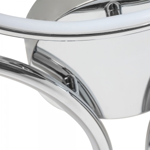 Forum Lighting SPA-41053-CHR Denver Chrome IP44 27W 1425Lm 3-Light LED Flush Bathroom Ceiling Light With Warm White 3000K LEDs
