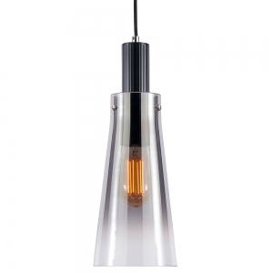 Forum Lighting VSC-39377 Atrani Black Nickel IP20 Ceiling Pendant With Graduated Smoke Glass Shade - Requires 4 x 10W ES GLS LED Lamps