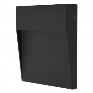 Forum Lighting ZN-44238-BLK Puya Black IP54 3W 116Lm Small Square LED Guide Light With Cool White 4000K LEDs 240V Height: 105mm | Width: 105mm | Proj: 20mm