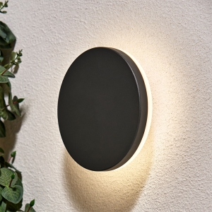 Forum Lighting ZN-46083-ANTH Tetbury Anthracite IP65 9W 518Lm 150mm Round LED Wall Light With Cool White Backlit LEDs