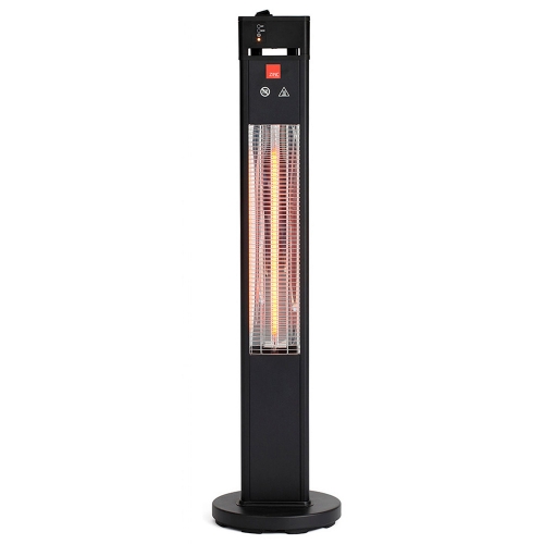 Forum Lighting ZR-32300-BLK Blaze Black IP55 2000W Outdoor Floor Standing Tubular Patio Heater With Remote Control