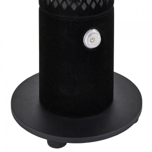 Forum Lighting ZR-37441-BLK Harry Black IP45 1200W Portable Tubular Table Heater With Carbon Fibre Heating Elements