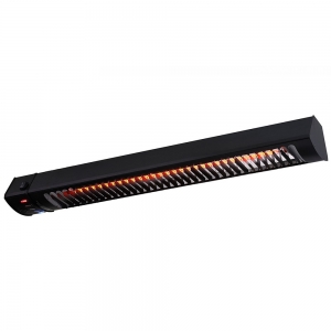 Forum Lighting ZR-37443-BLK Jet Black IP55 900W/1900W/2800W Outdoor Wall/Ceiling Mounted Heater With PIR, 4Hr Timer & Remote Control