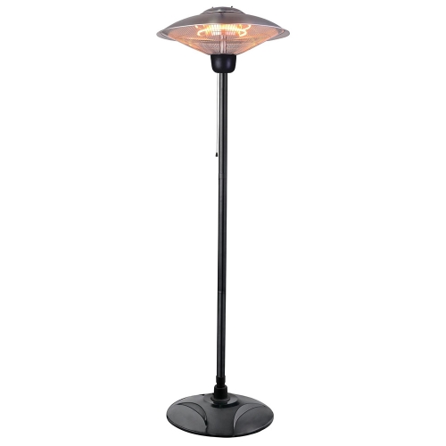 Forum Lighting ZR-38831-SIL Marl Silver IP34 2000W Outdoor Floor Standing Patio Heater With Halogen Heating Elements