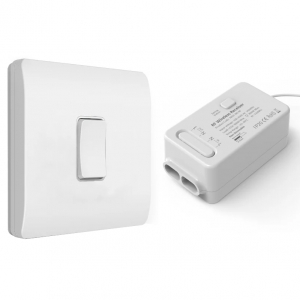 Forum Lighting CUL-44552 Kinetic Wireless Switch Starter Kit With 1 Channel Kinetic Receiver & White Slimline Kinetic Switch