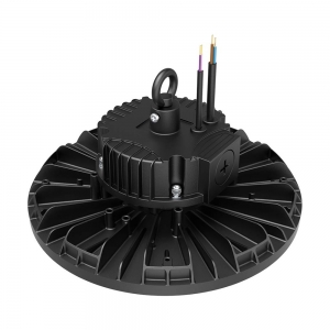 Collingwood Lighting HBAS1V40EMS Flex Bay Black Emergency IP65 100-150W 15000-22500Lm 260mm Round Wattage Selectable Dimmable LED High Bay With Cool White 4000K LEDs