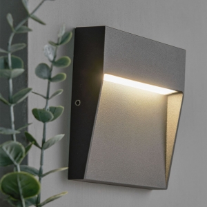 Forum Lighting ZN-44239-BLK Puya Black IP54 6W 370Lm Large Square LED Guide Light With Cool White 4000K LEDs 240V Height: 160mm | Width: 160mm | Proj: 27mm