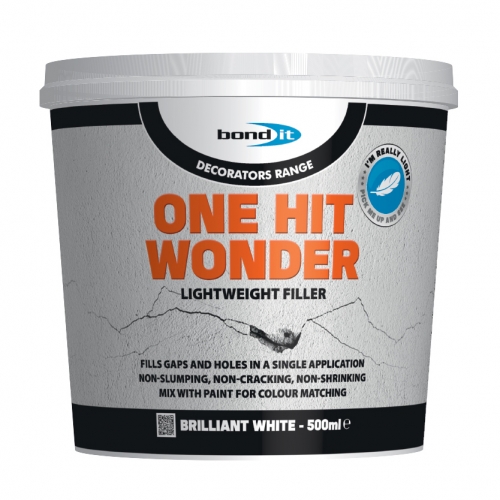 Deligo SFIL White Lightweight Ready Mix Quick Drying General Purpose Filler 500ml Tub