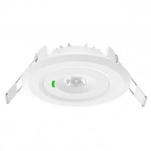 Ansell Lighting ABEA/1/W Beacon White IP20 2.5W 250Lm Adjustable Non-Maintained LED Emergency Downlight With Daylight White 5000K LEDs &  LiFePO4 Battery Pack