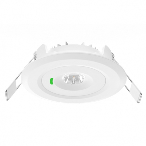 Ansell Lighting ABEA/1/W Beacon White IP20 2.5W 250Lm Adjustable Non-Maintained LED Emergency Downlight With Daylight White 5000K LEDs &  LiFePO4 Battery Pack