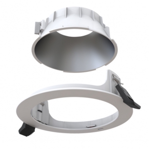 Ansell Lighting ACOM0/TR/S/1 Comfort EVO Satin Chrome Reflector & Trim For ACOM0/1 Downlight