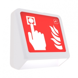 Ansell Lighting AFPR/1/W Falcon Protect White IP20 2W Self-Test LED Emergency Wall Light With Interchangeable Legends