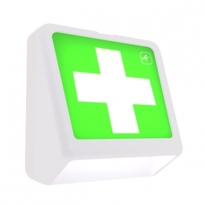 Ansell Lighting AFPR/1/W Falcon Protect White IP20 2W Self-Test LED Emergency Wall Light With Interchangeable Legends