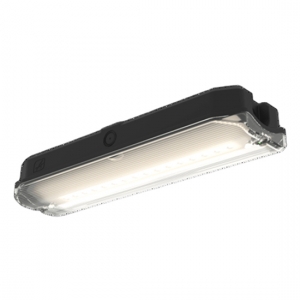 Ansell Lighting AGLED/3M/BK Guardian Black IP65 3W 130Lm Self-Test LED Emergency Bulkhead With Full Legend Set