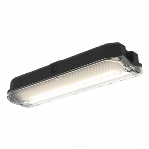 Ansell Lighting AGLED/3M/BK Guardian Black IP65 3W 130Lm Self-Test LED Emergency Bulkhead With Full Legend Set