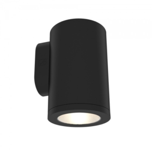 Ansell Lighting AREFL/D/B/1 Reef L Black IP65 27W 3300Lm Up Or Down 2CCT Selectable LED Tubular Wall Light With 2 Interchangeable Gobo Inserts