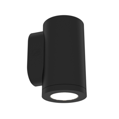 Ansell Lighting AREFM/D/B/1 Reef L Black IP65 13.5W 1500Lm Up Or Down 2CCT Selectable LED Tubular Wall Light With 2 Interchangeable Gobo Inserts