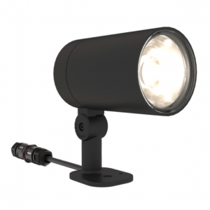 Ansell Lighting ARON/1/L Rondo L Black IP66 19W 1600Lm 84mm Round LED Adjustable Projector Light With Warm White 3000K LEDs