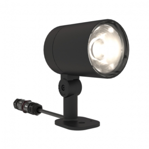 Ansell Lighting ARON/1/M Rondo M Black IP66 13W 1000Lm 84mm Round LED Adjustable Projector Light With Warm White 3000K LEDs