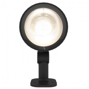 Ansell Lighting ARON/1/M Rondo M Black IP66 13W 1000Lm 84mm Round LED Adjustable Projector Light With Warm White 3000K LEDs