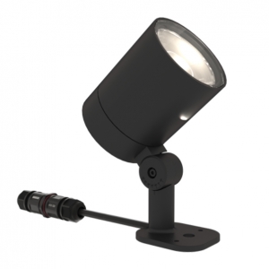 Ansell Lighting ARON/1/M Rondo M Black IP66 13W 1000Lm 84mm Round LED Adjustable Projector Light With Warm White 3000K LEDs
