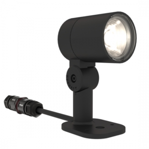 Ansell Lighting ARON/1/S Rondo M Black IP66 3.5W 150Lm 54mm Round LED Adjustable Projector Light With Warm White 3000K LEDs