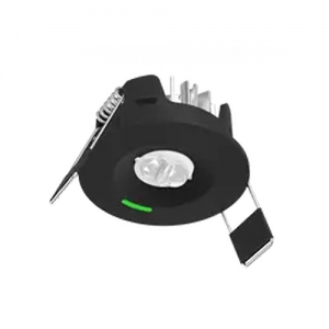 Ansell Lighting ASIP/1/HO/B Signal PRO Black IP20 2.5W 250Lm 50mm Round LED High Output Emergency Downlight With Daylight White 5000K LEDs & Open Area + Escape Route Lenses