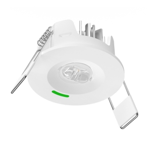 Ansell Lighting ASIP/1/LO/W Signal PRO White IP20 1.5W 150Lm 50mm Round LED Low Output Emergency Downlight With Daylight White 5000K LEDs & Open Area + Escape Route Lenses