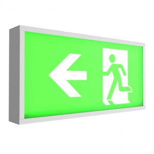 Ansell Lighting AWAT/2 Watchman White 2W  LED Emergency Exit Sign With Arrow Down Legend & Daylight White 6500K LEDs