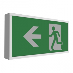 Ansell Lighting AWAT/2 Watchman White 2W  LED Emergency Exit Sign With Arrow Down Legend & Daylight White 6500K LEDs