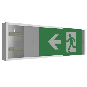 Ansell Lighting AWAT/2 Watchman White 2W  LED Emergency Exit Sign With Arrow Down Legend & Daylight White 6500K LEDs