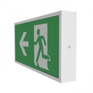 Ansell Lighting AWAT/2 Watchman White 2W  LED Emergency Exit Sign With Arrow Down Legend & Daylight White 6500K LEDs