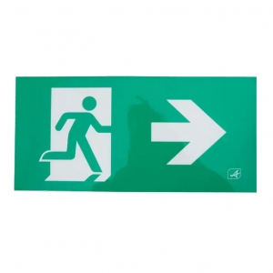 Ansell Lighting AWAT/2/AR Watchman Green/White Running Man Right Arrow Legend