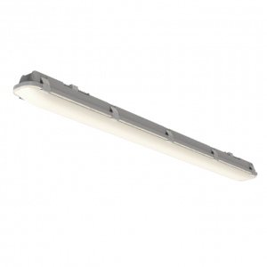 Ansell Lighting ATORE4/2/MWS Tornado EVO CCT Grey IP66 4ft 20-40W 3000-6100Lm Wattage & 3CCT Selectable LED Anti-Corrosive Batten With Microwave Sensor & Opal Diffuser