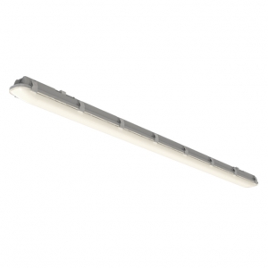 Ansell Lighting ATORE6/2/SM3 Tornado EVO CCT Grey Self-Test Emergency IP66 6ft 35-70W 5200-9600Lm Wattage & 3CCT Selectable LED Anti-Corrosive Batten With Opal Diffuser