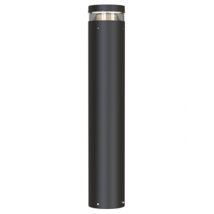 Ansell Lighting AAVIO/1/BK/SM3 Avio Black Self-Test Emergency IP66 6W-24W 570-2200Lm 930mm Wattage & 2CCT Selectable LED Bollard With Lensed Optic