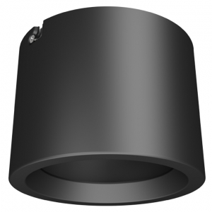 Ansell Lighting ACOM2/1/SMF/B Comfort EVO 2 Black IP20 17W-21W 180mm Round Wattage & 2CCT Selectable Surface Mount LED Commercial Downlight